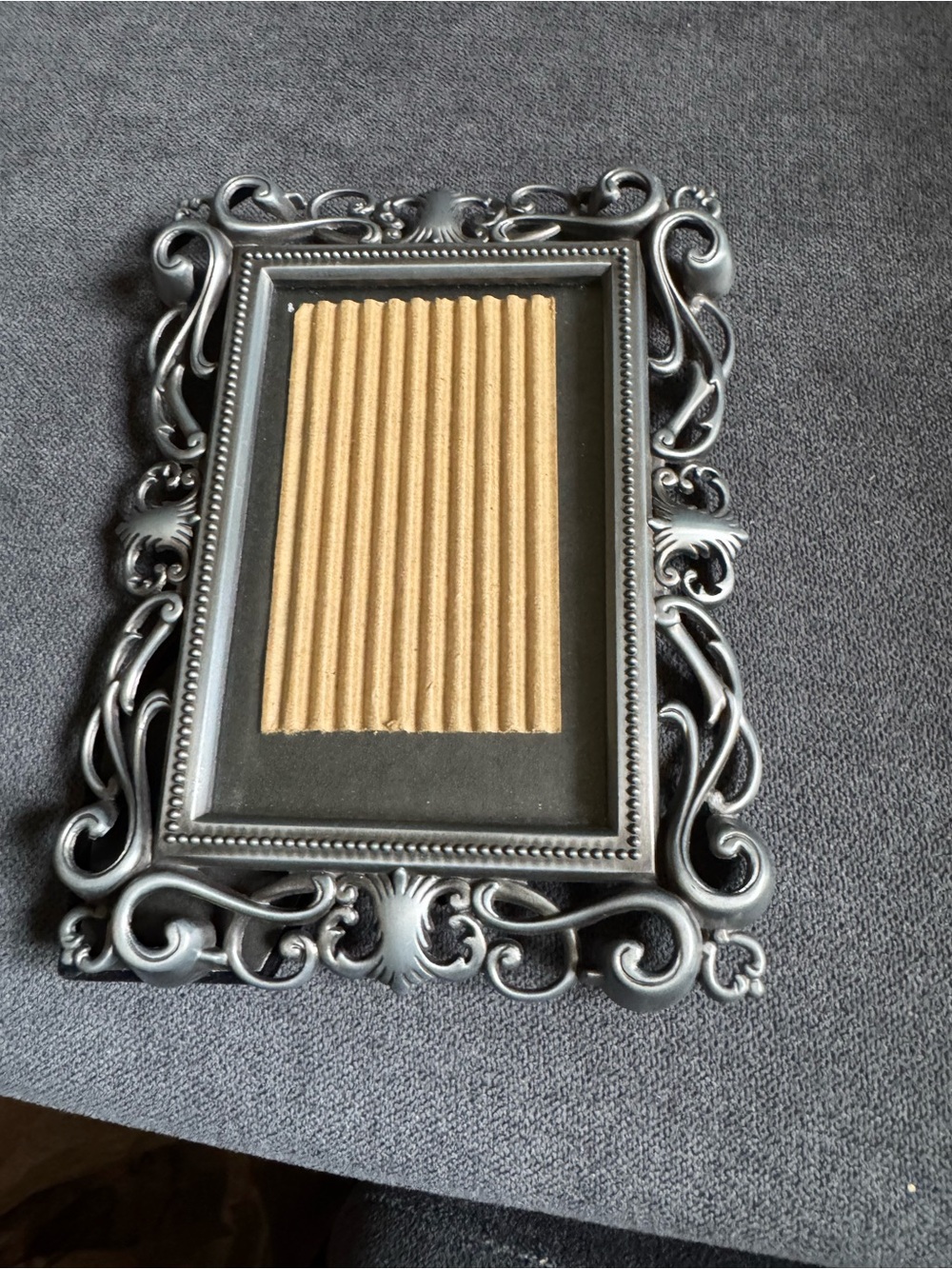 Ornate Black Decorative Picture Frame with Gold Accent